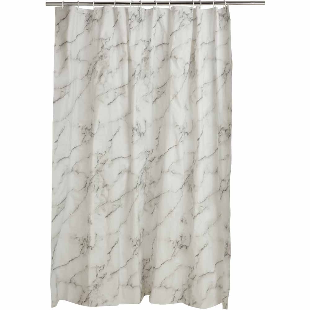 Wilko Marble Shower Curtain Image 1