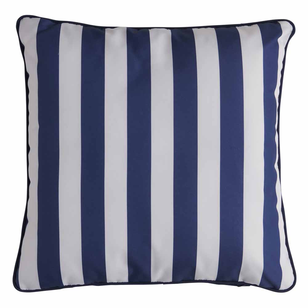 Wilko Scatter Cushion Blue Stripe Image 1