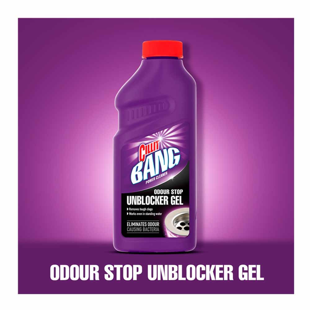 Cillit Bang Power Cleaner Odour Stop Unblocker Gel 500ml Image 2