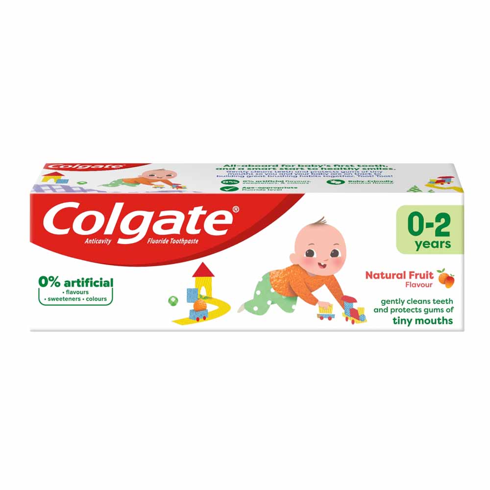 Colgate Kids Natural Fruit Flavour Baby Tooth Paste 0-2 Years 50ml Image 1