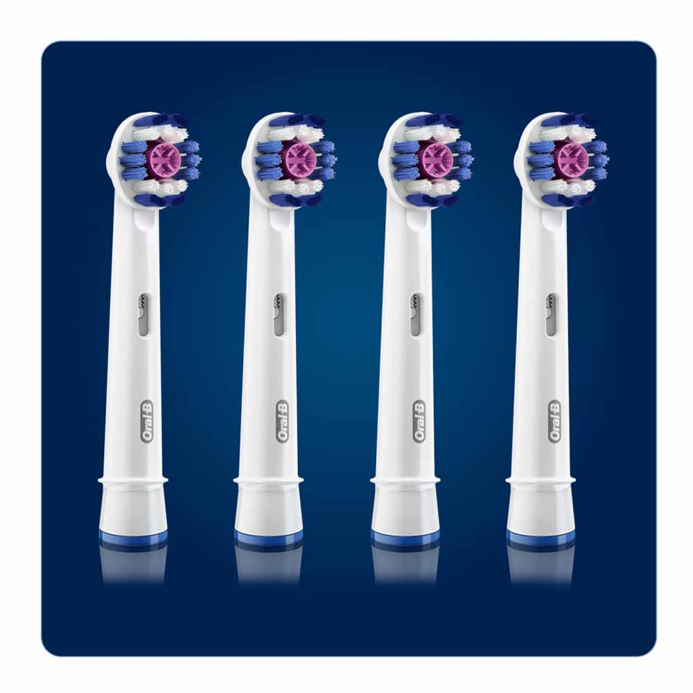 Oral-B 3D White Replacement Toothbrush Heads Pack of 4 Image 4