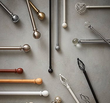 Curtain poles, rails and fixings