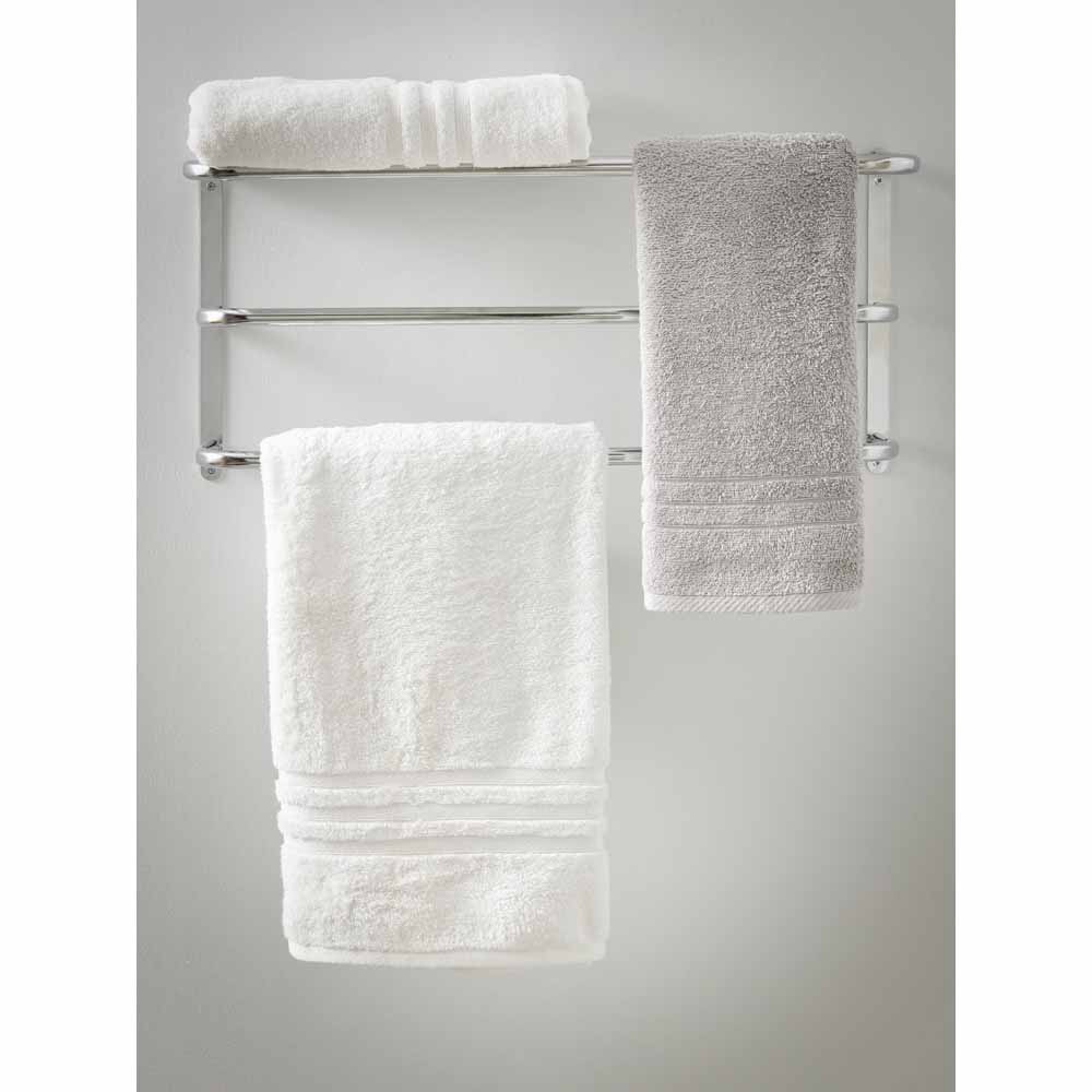 Wilko Chrome 3 Tier Wall Towel Rack Wilko