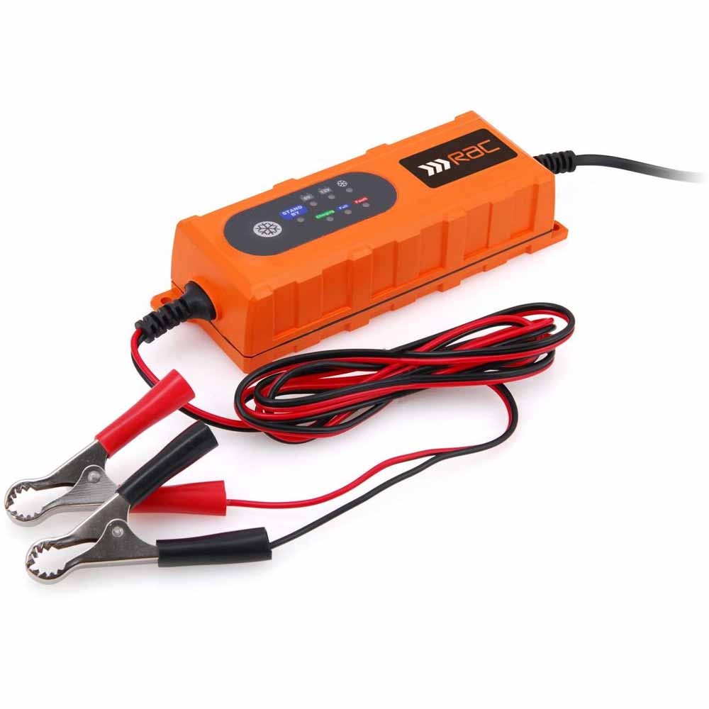 RAC 4 Amp Smart Battery Charger Metal & Plastic  - wilko