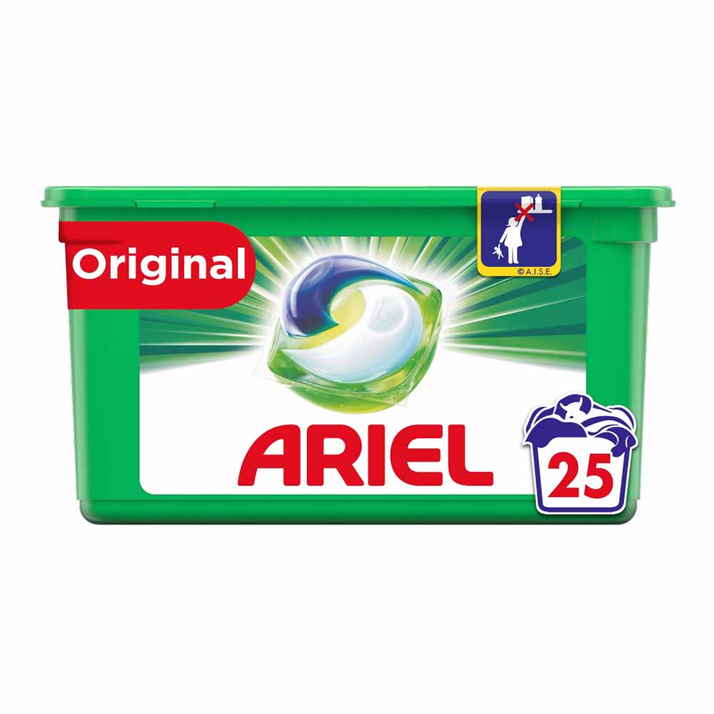 Ariel Original All-in-1 Pods Washing Liquid Capsules 25 Washes Image 1