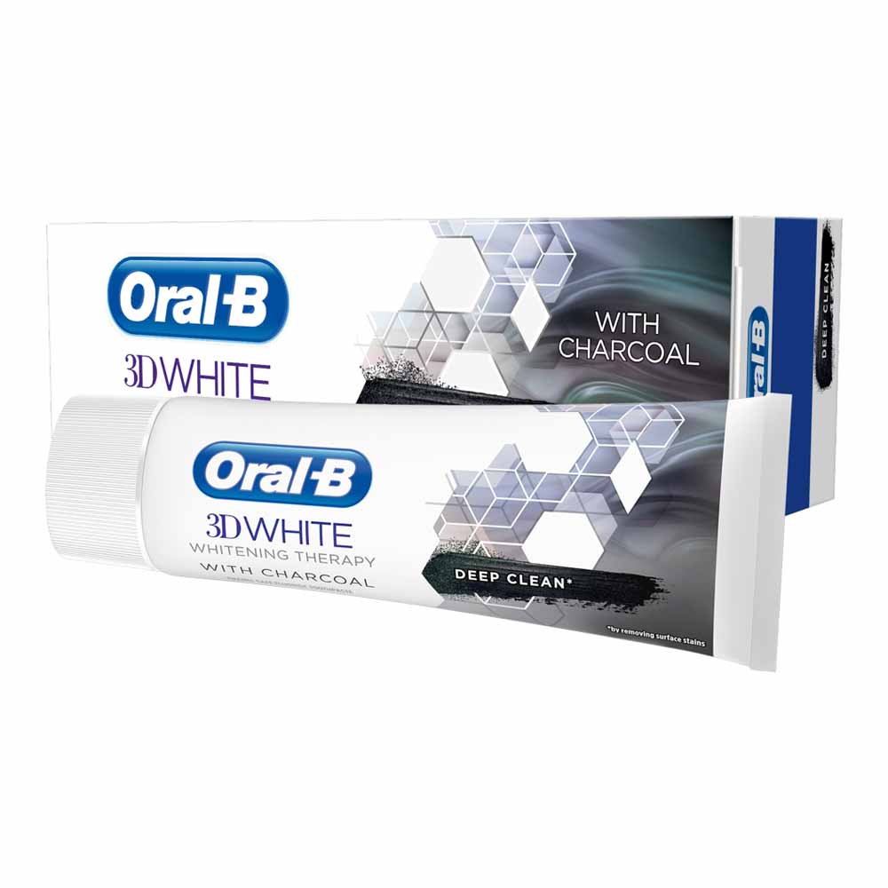 Oral-B 3D White Therapy with Charcoal Whitening Toothpaste 75ml Image 2