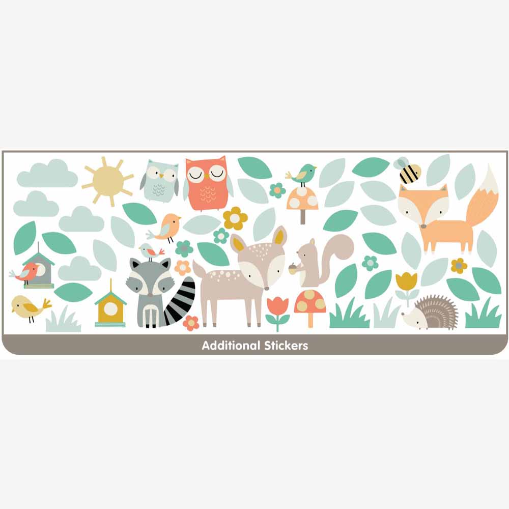 Walltastic Woodland Tree and Friends Large Character Wall Stickers Image 4