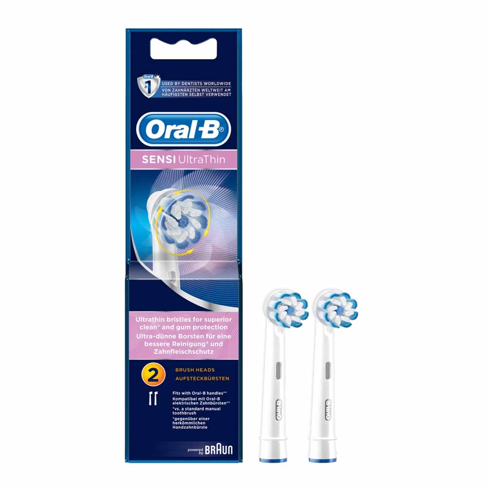 OralB Power Electric Toothbrush Heads Sensi Ultra Thin 2 pack Wilko