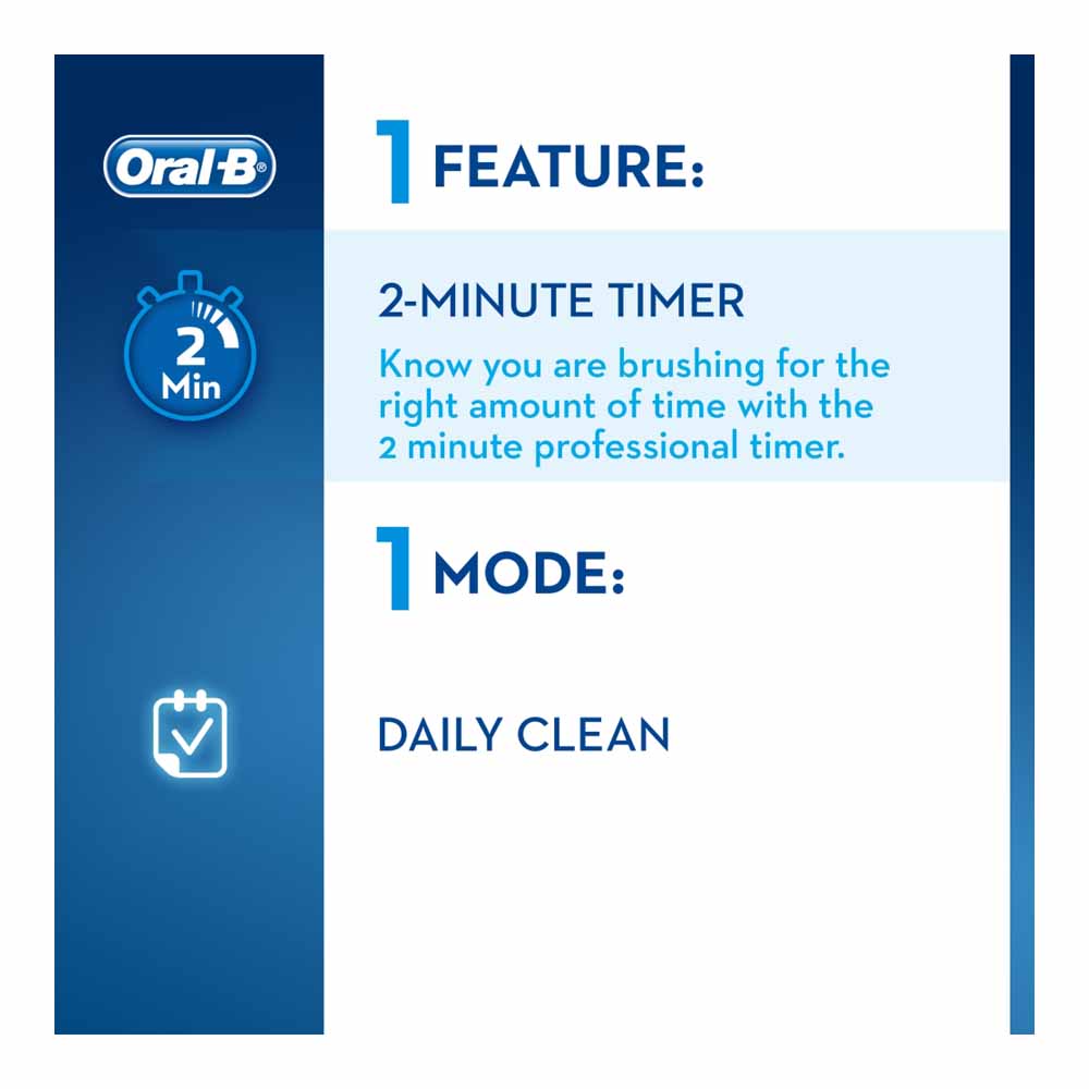 Oral-B Vitality Plus Cross Action Blue Electric Rechargeable Toothbrush Image 3