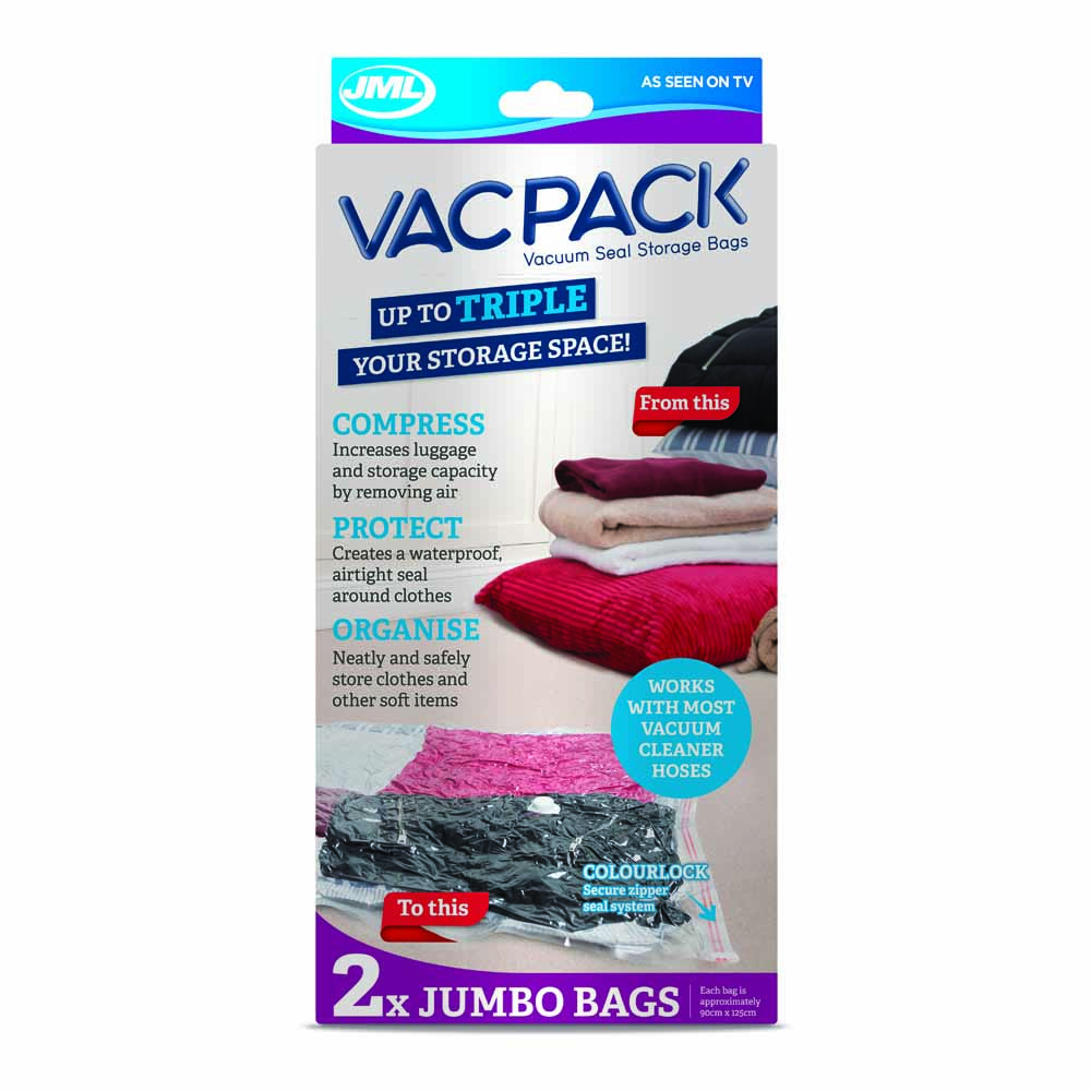 JML Vac Pack Jumbo Storage Bags 2 pack Image