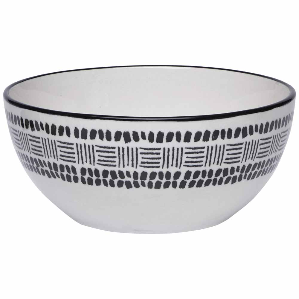 Wilko Pad Print Cereal Bowl 4 pack Wilko