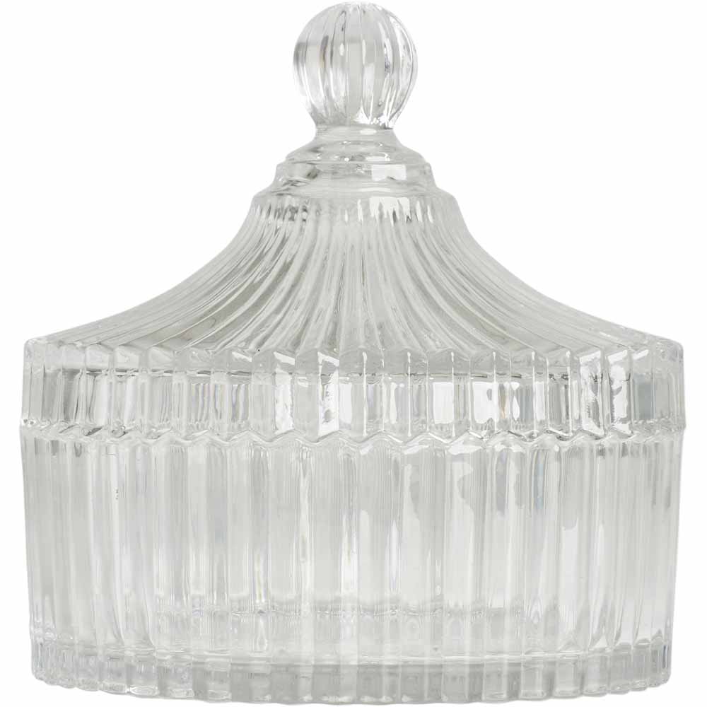 Wilko Glass Trinket Jar 15cm Wilko