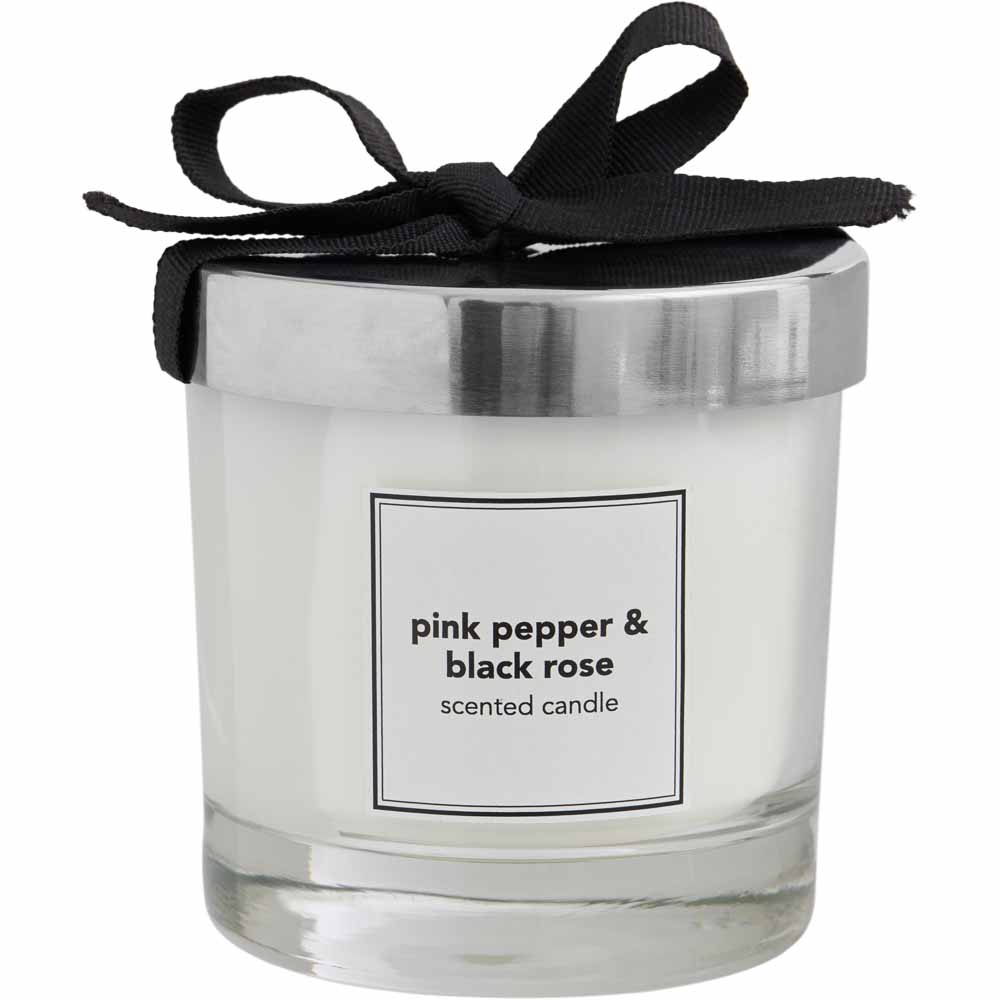 Wilko Premium Candle Black Rose Frankincense Image 1