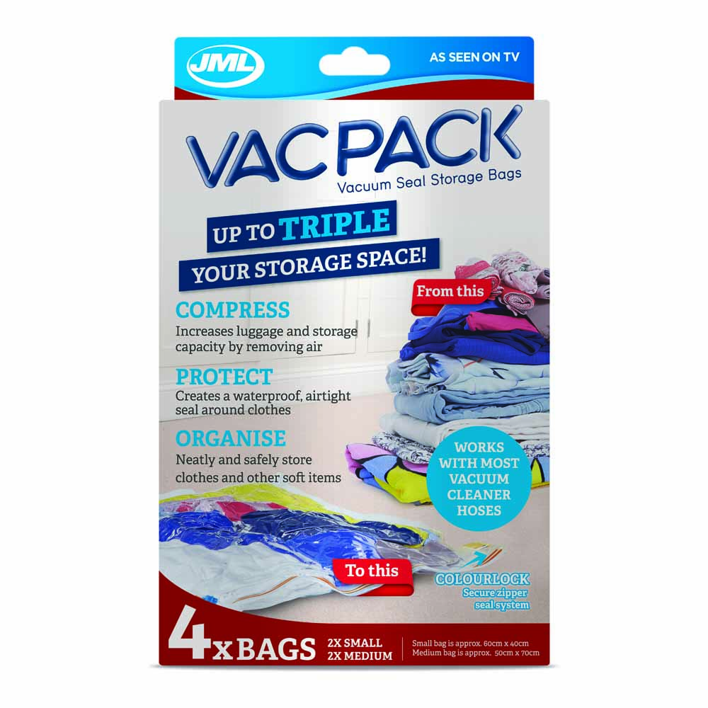 JML Vac Pack Small and Medium Storage Bags Image