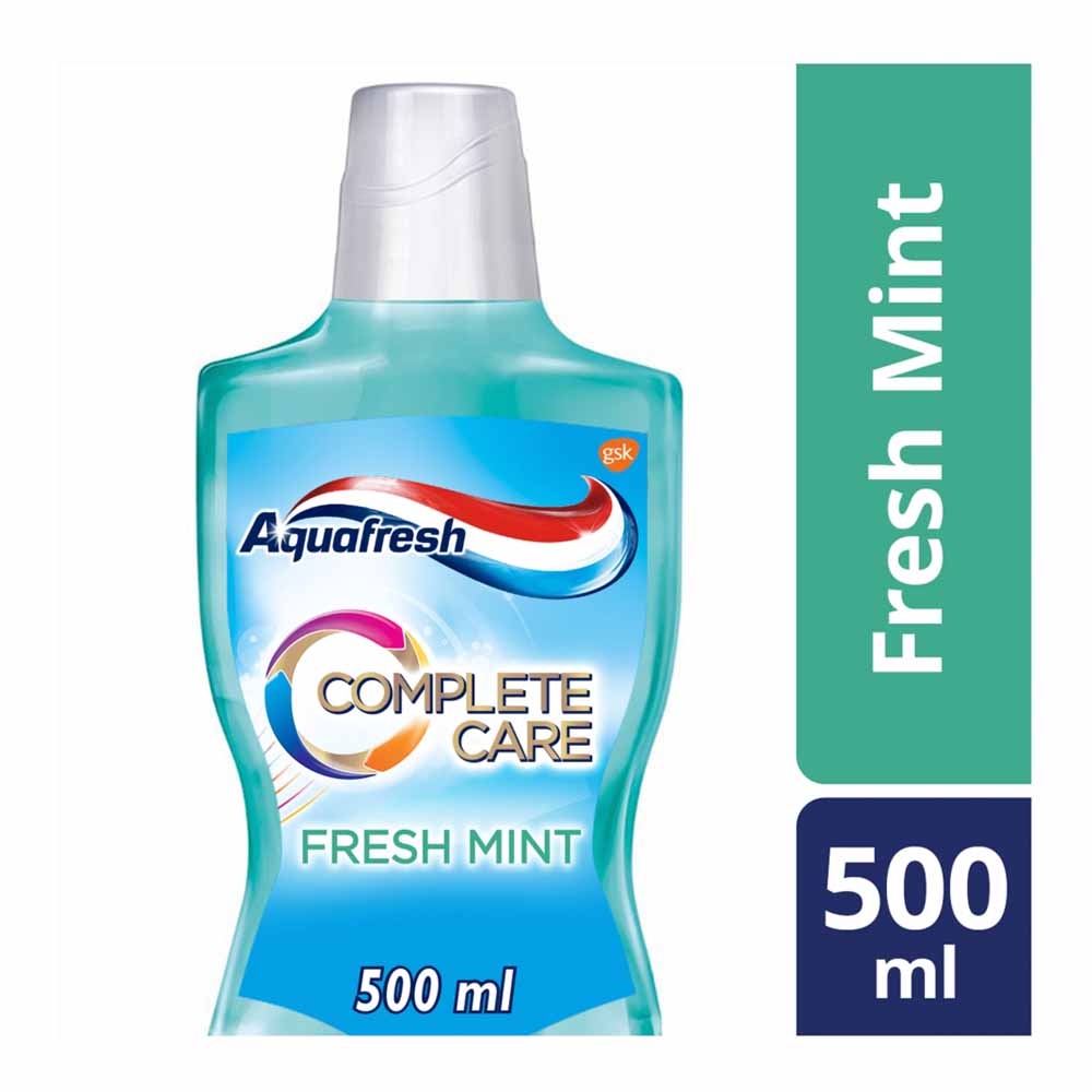 Aquafresh Complete Care Fresh Mint Mouthwash 500ml Image 1