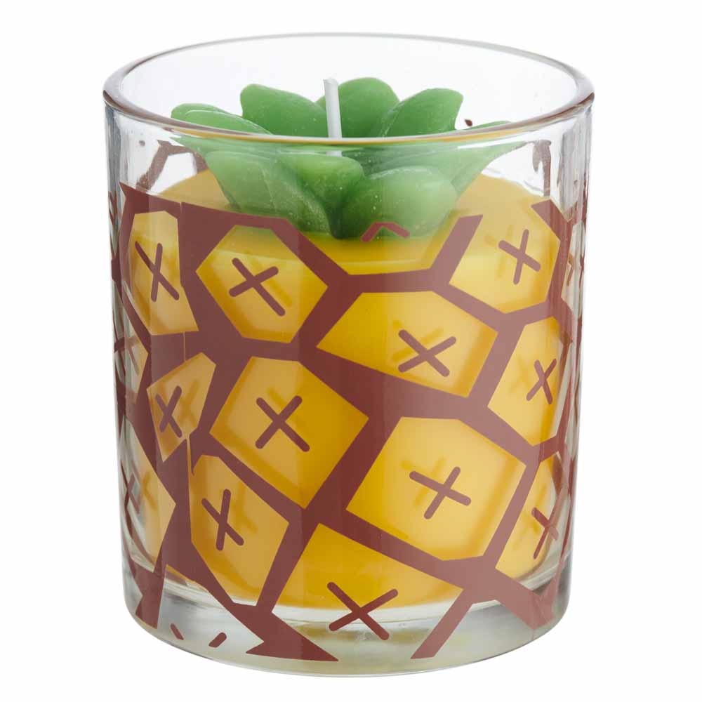 Wilko Fruits Glass Citronella Candle Image 1