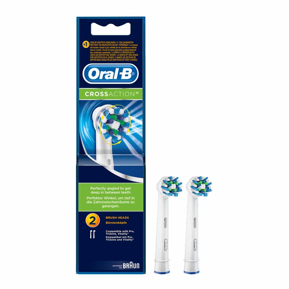 Oral-B Cross Action Replacement Toothbrush Heads Pack of 2 Image 2