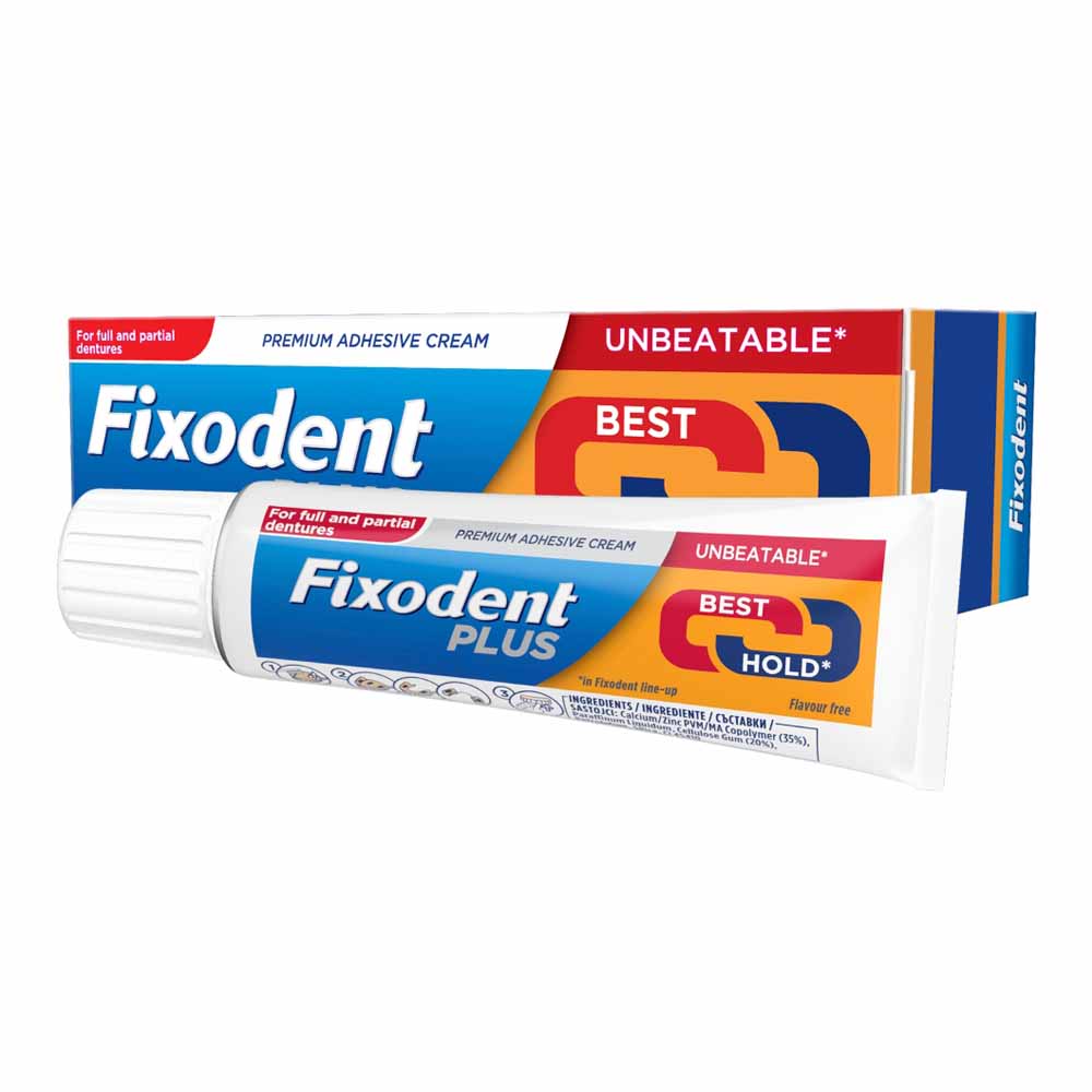 Fixodent Plus Premium Denture Adhesive Cream 40g Image 2