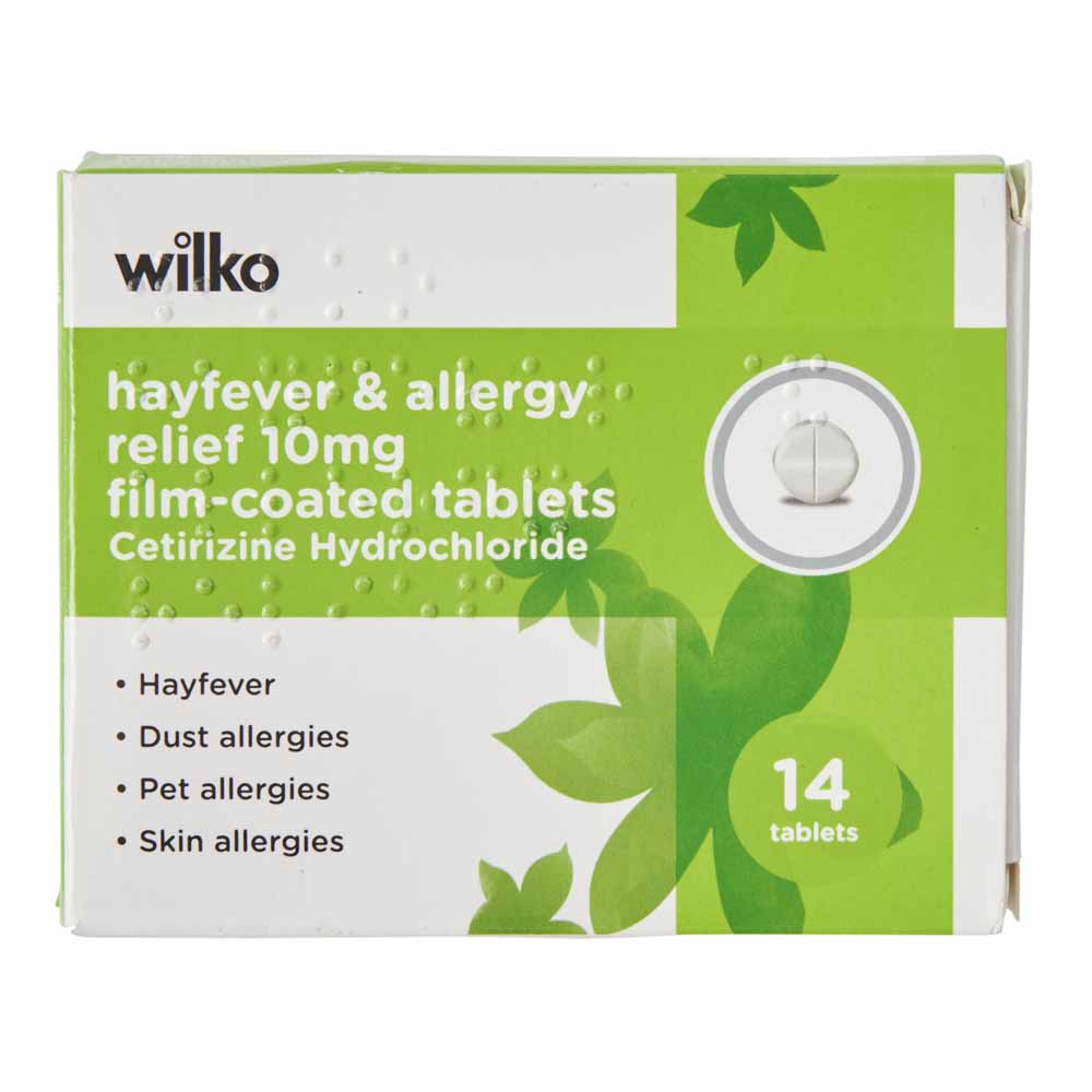 Wilko Hayfever and Allergy Cetirizine 10mg 14s Image 1