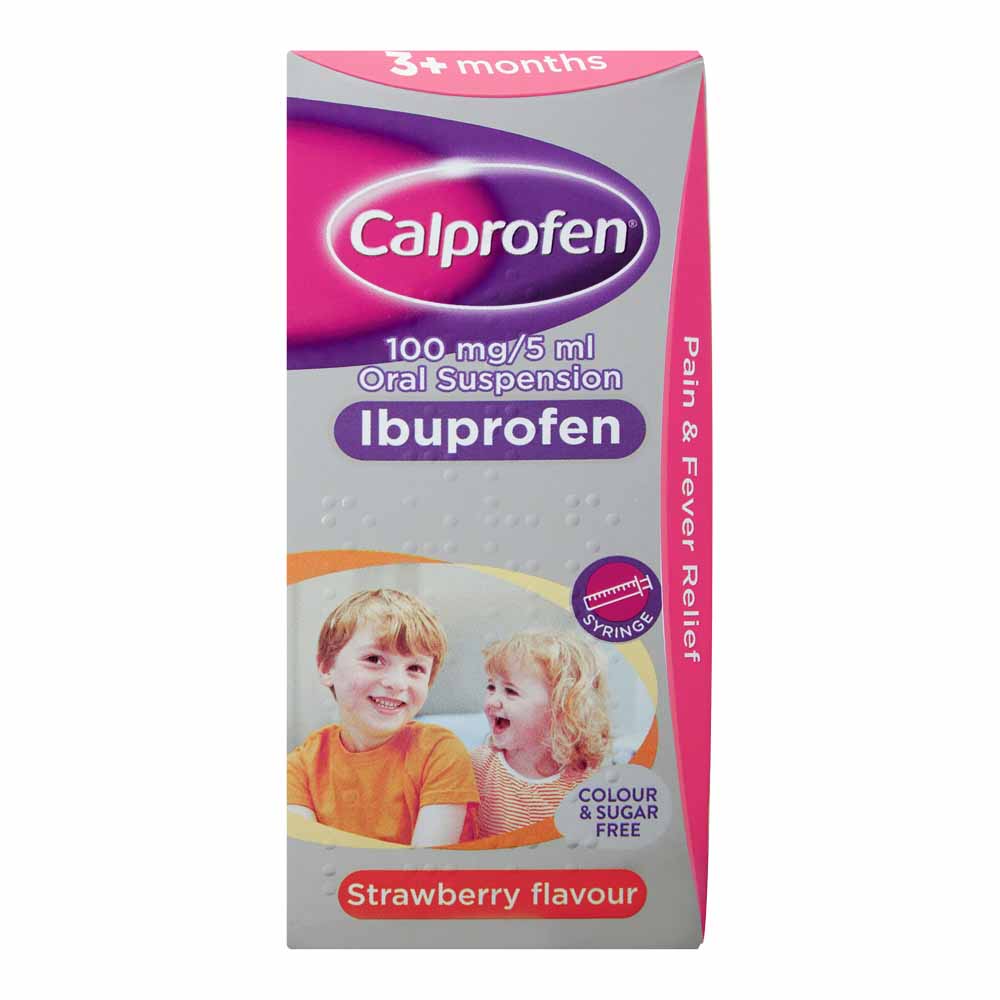 Calprofen Oral Suspension Ibuprofen 3+ Months 100ml Image 1