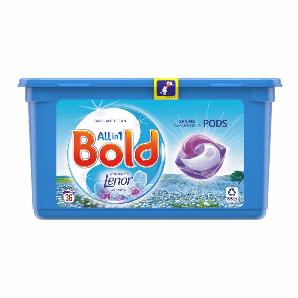 Bold All-in-1 Pods Washing Liquid Capsules Spring Awakening 36 Washes Image 2