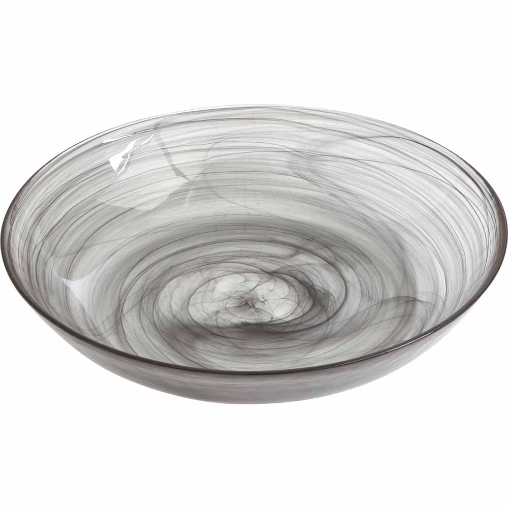 Wilko Coloured Glass Swirl Bowl