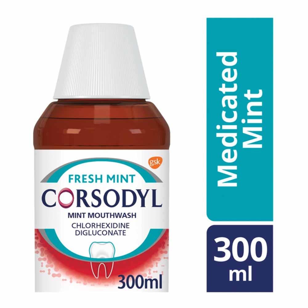 Corsodyl Mint Mouthwash 300ml  - wilko