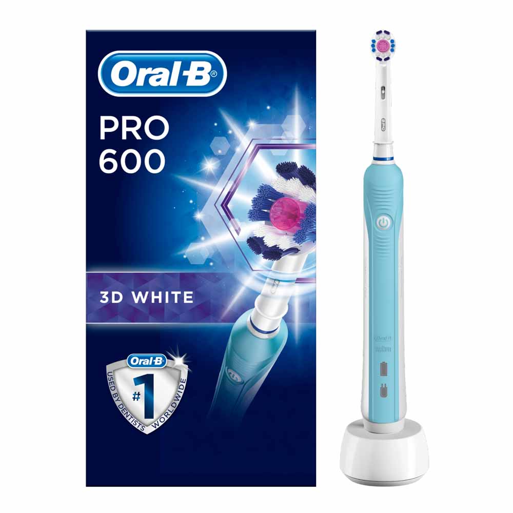 Oral-B Pro 1 600 3D White Rechargeable Toothbrush Toothbrush Image 2