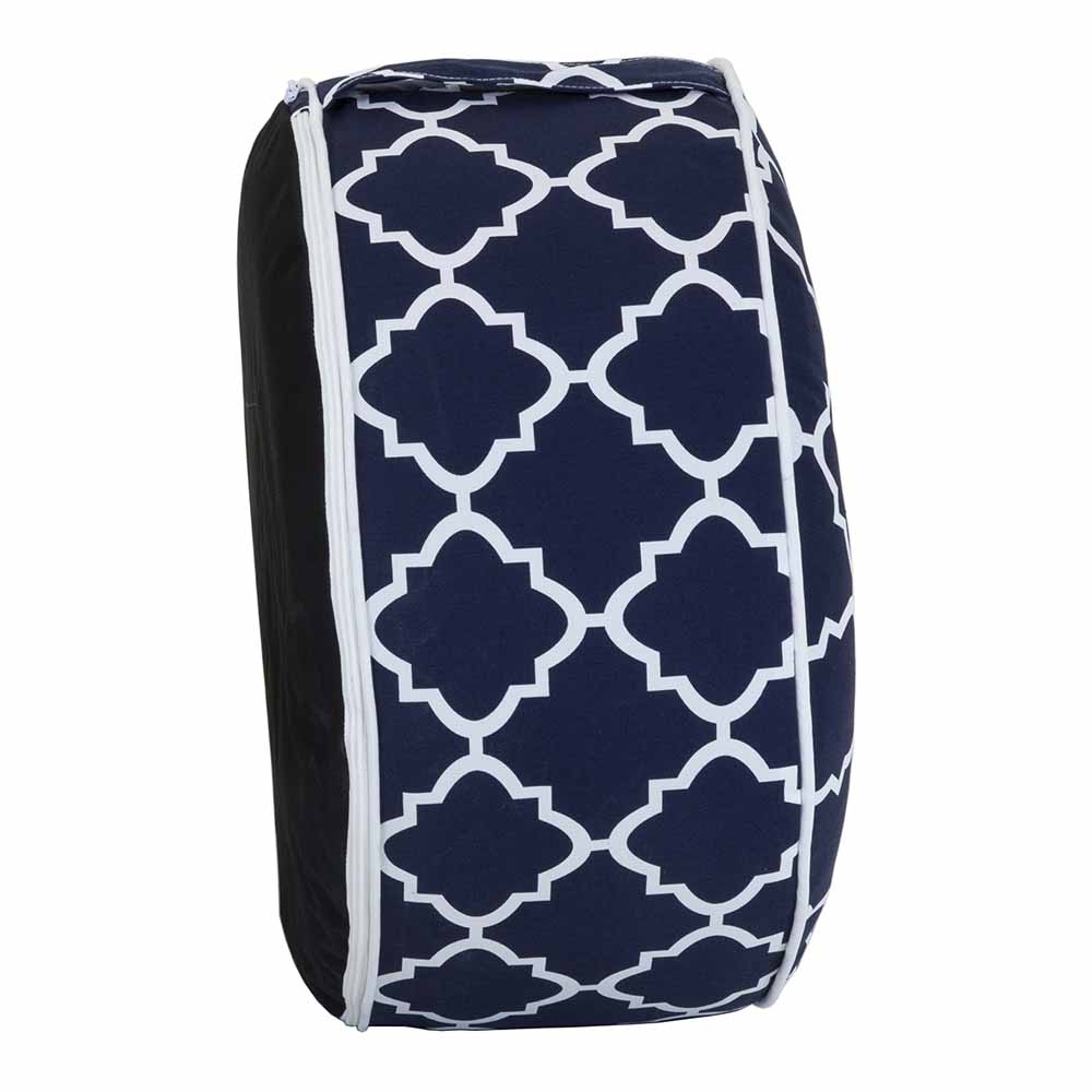 Charles Bentley Outdoor Inflatable Foot Stool Navy Blue Image 3