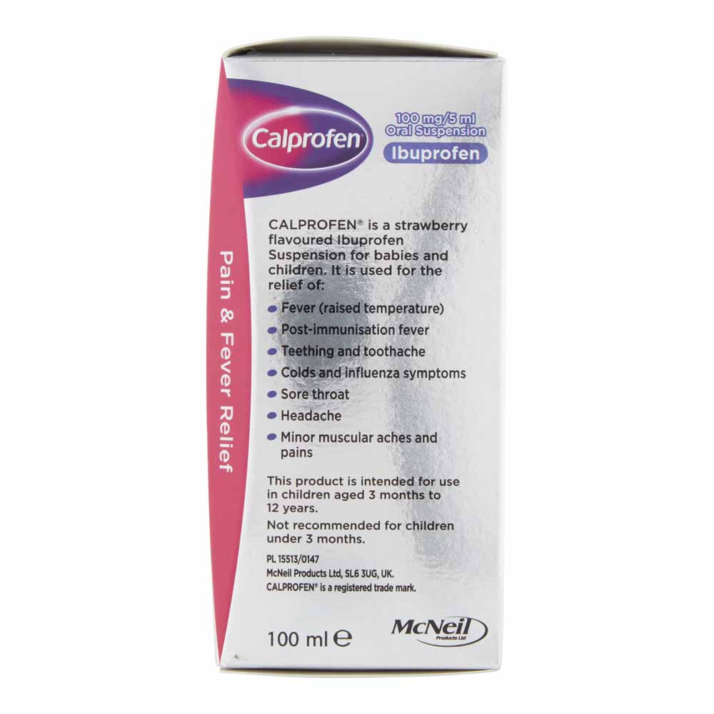 Calprofen Oral Suspension Ibuprofen 3+ Months 100ml Image 5