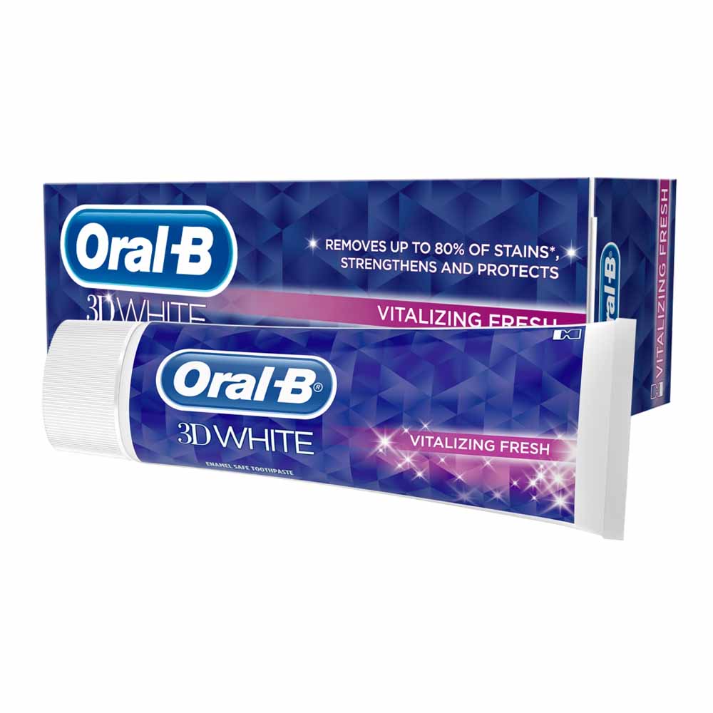 Oral-B 3D White Revitalising Fresh Whitening Toothpaste 75ml Image 2