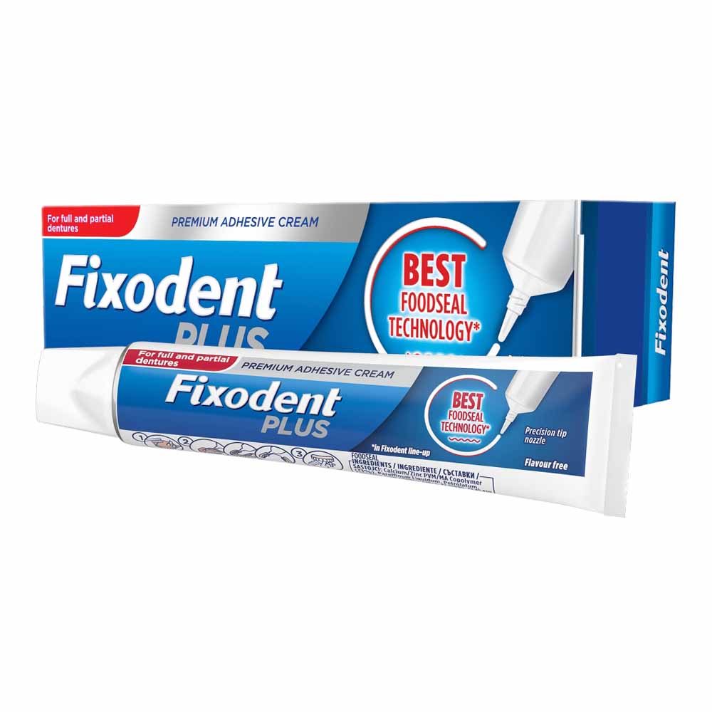 Fixodent Food Seal Denture Adhesive Cream 40g Image 2