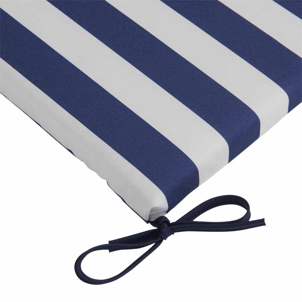 Wilko Seat Pad Blue Stripe Image 3