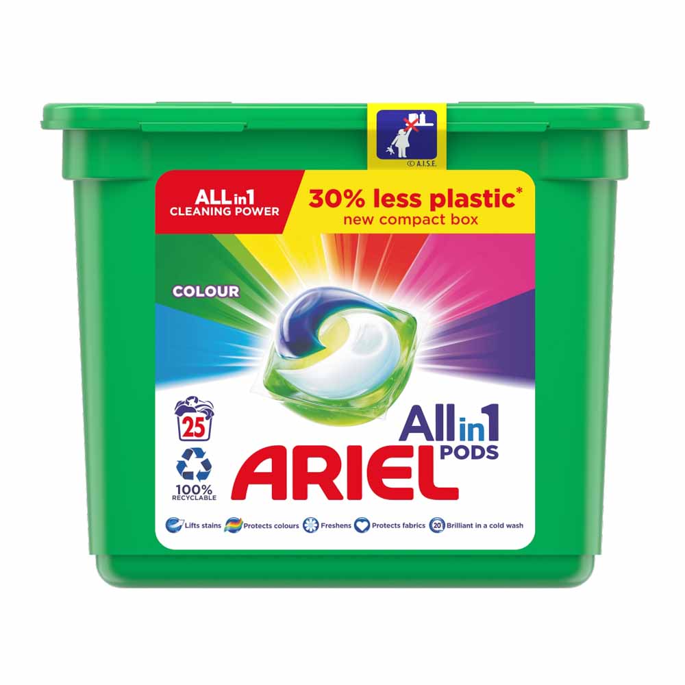 Ariel Colour All-in-1 Pods Washing Liquid Capsules 25 Washes Image 2