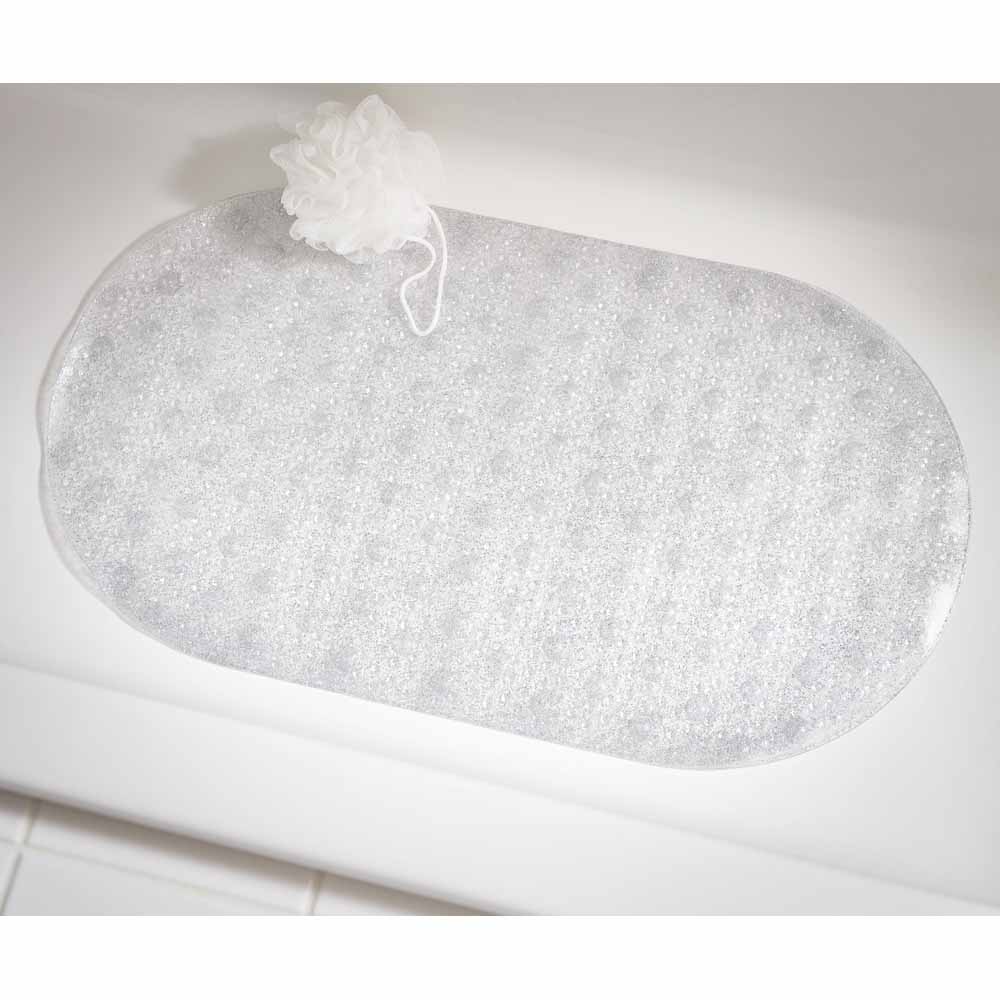 Wilko Silver Glitter Bathmat Wilko