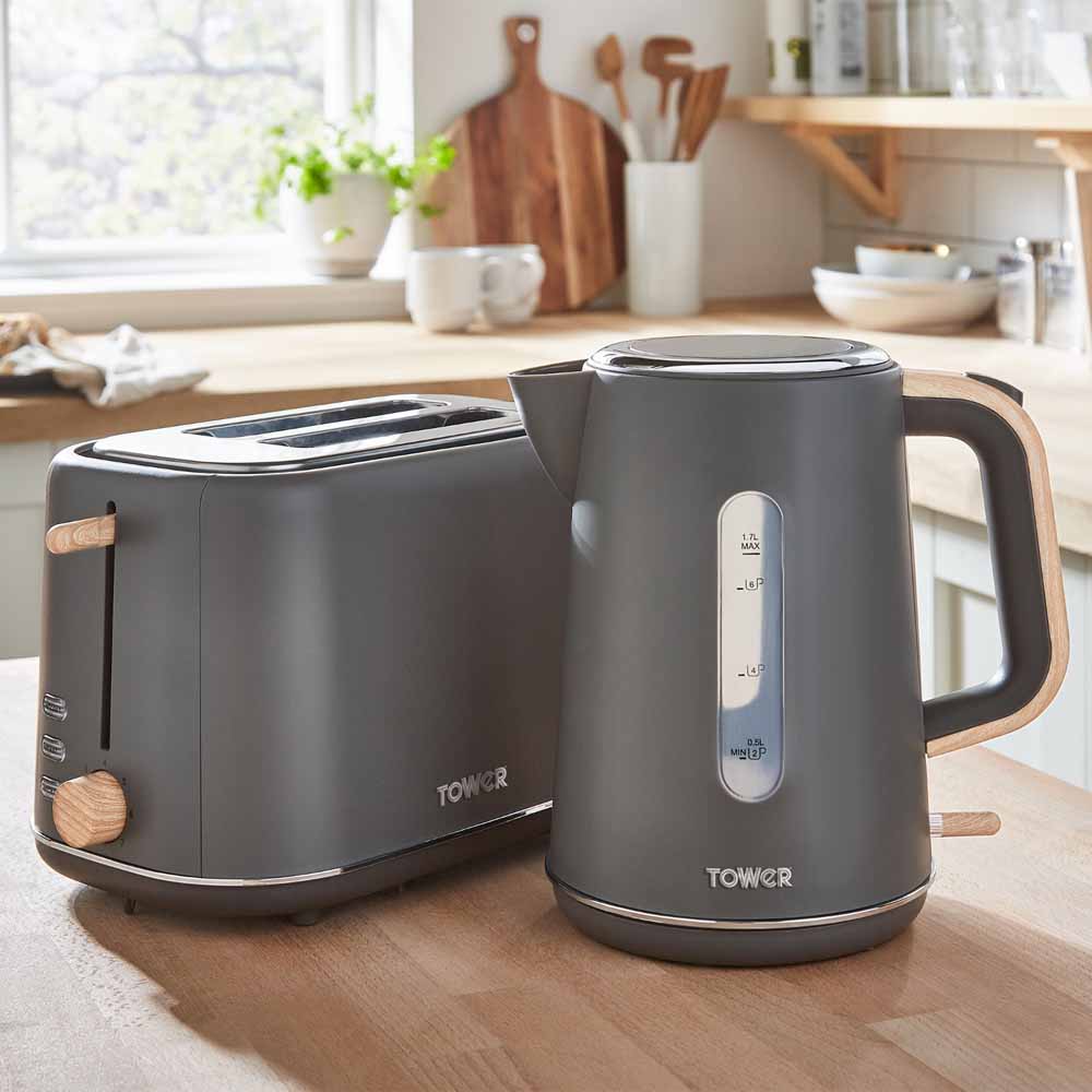 Tower Scandi Kettle 1.7L Grey Wilko