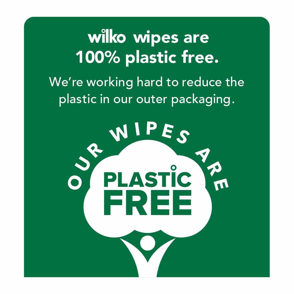 Wilko Plastic Free Antibacterial Apple And Apricot Surface Wipes 40 Pack Image 3
