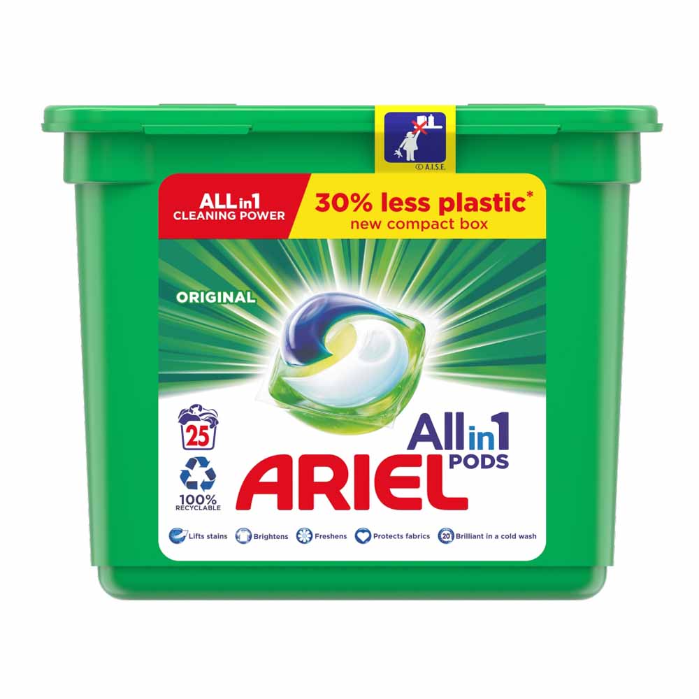 Ariel Original All-in-1 Pods Washing Liquid Capsules 25 Washes Image 2