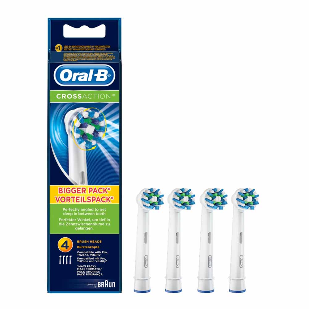 Oral-B Cross Action Replacement Toothbrush Heads Pack of 4 Image 2