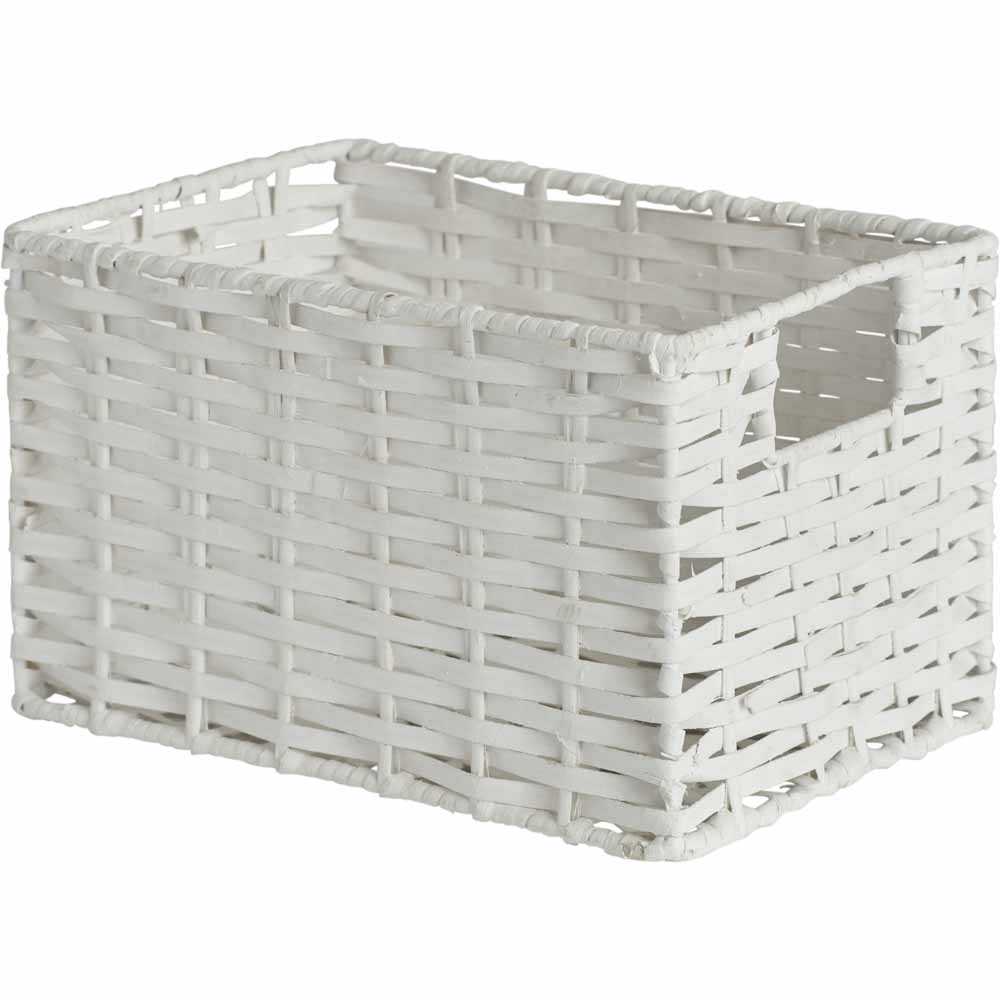 Wilko White Caddy Basket Image 1