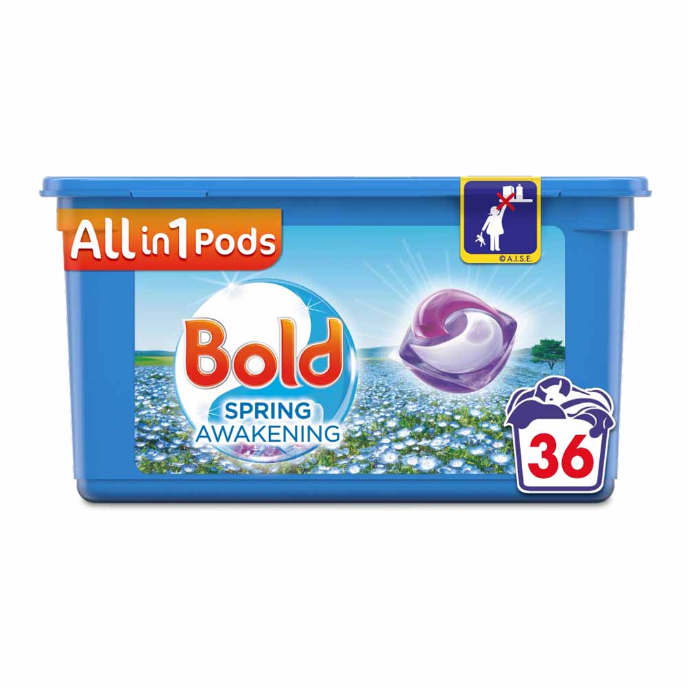 Bold All-in-1 Pods Washing Liquid Capsules Spring Awakening 36 Washes Image 1