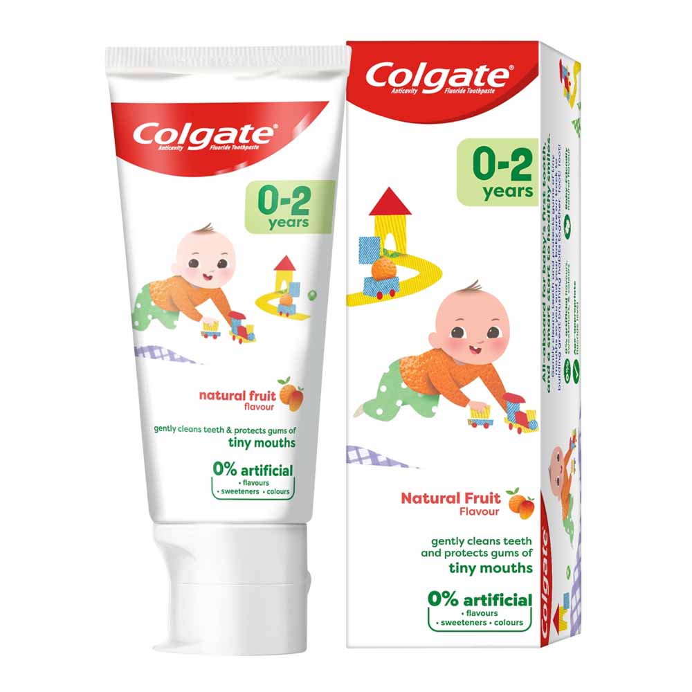 Colgate Kids Natural Fruit Flavour Baby Tooth Paste 0-2 Years 50ml Image 2