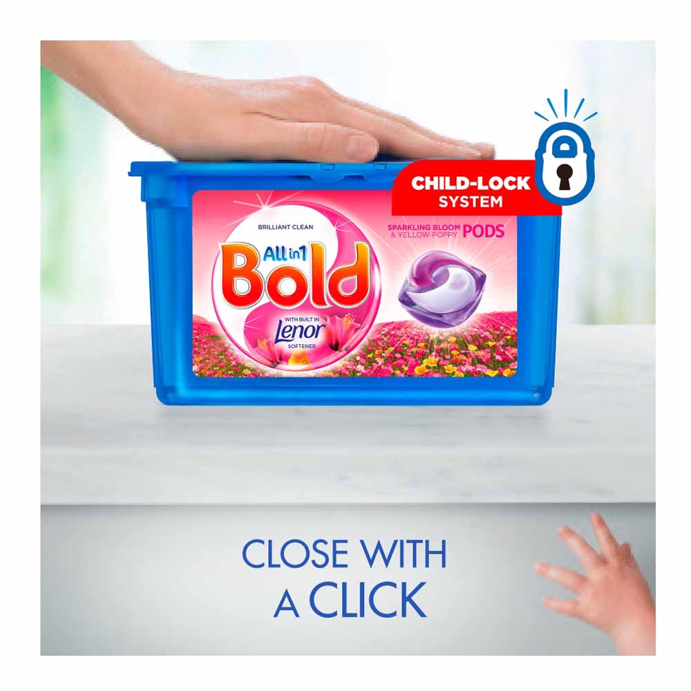 Bold All-in-1 Pods Washing Liquid Capsules Sparkling Bloom 25 Washes Image 6