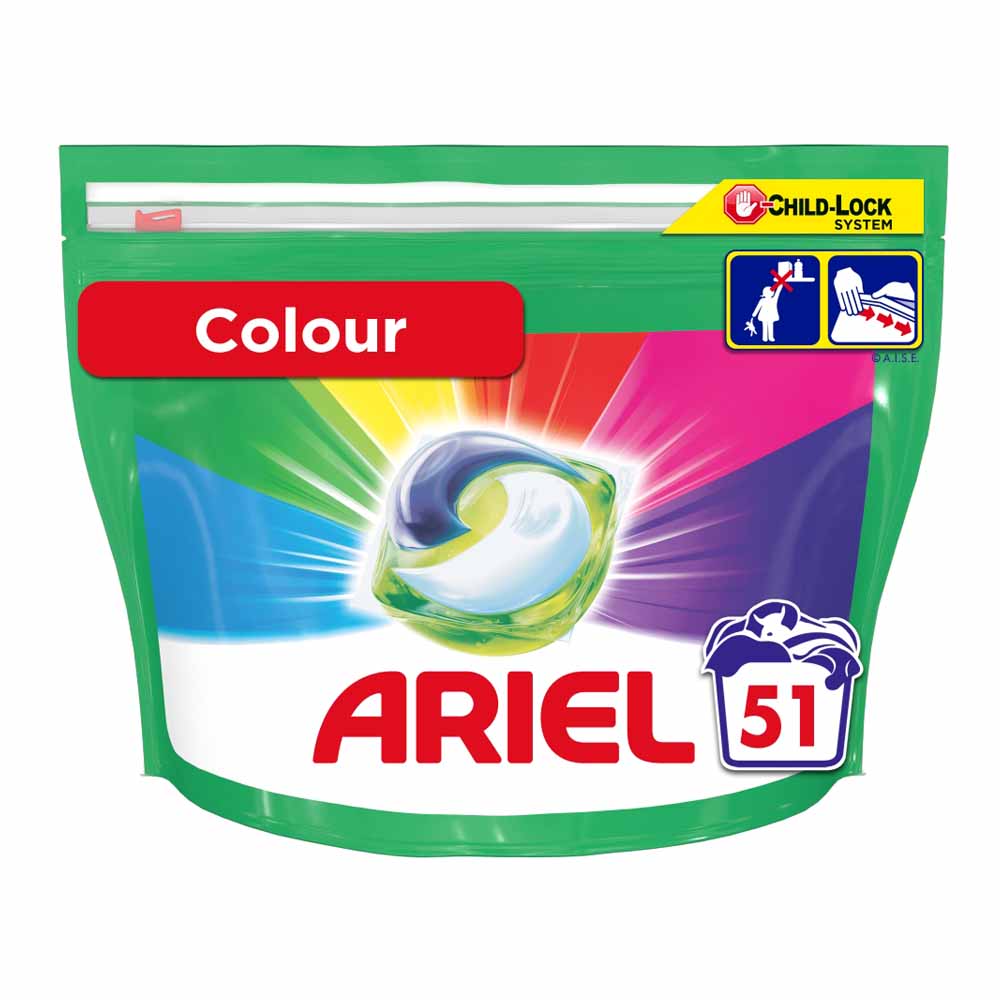 Ariel Colour All-in-1 Pods Washing Liquid Capsules 51 Washes Image