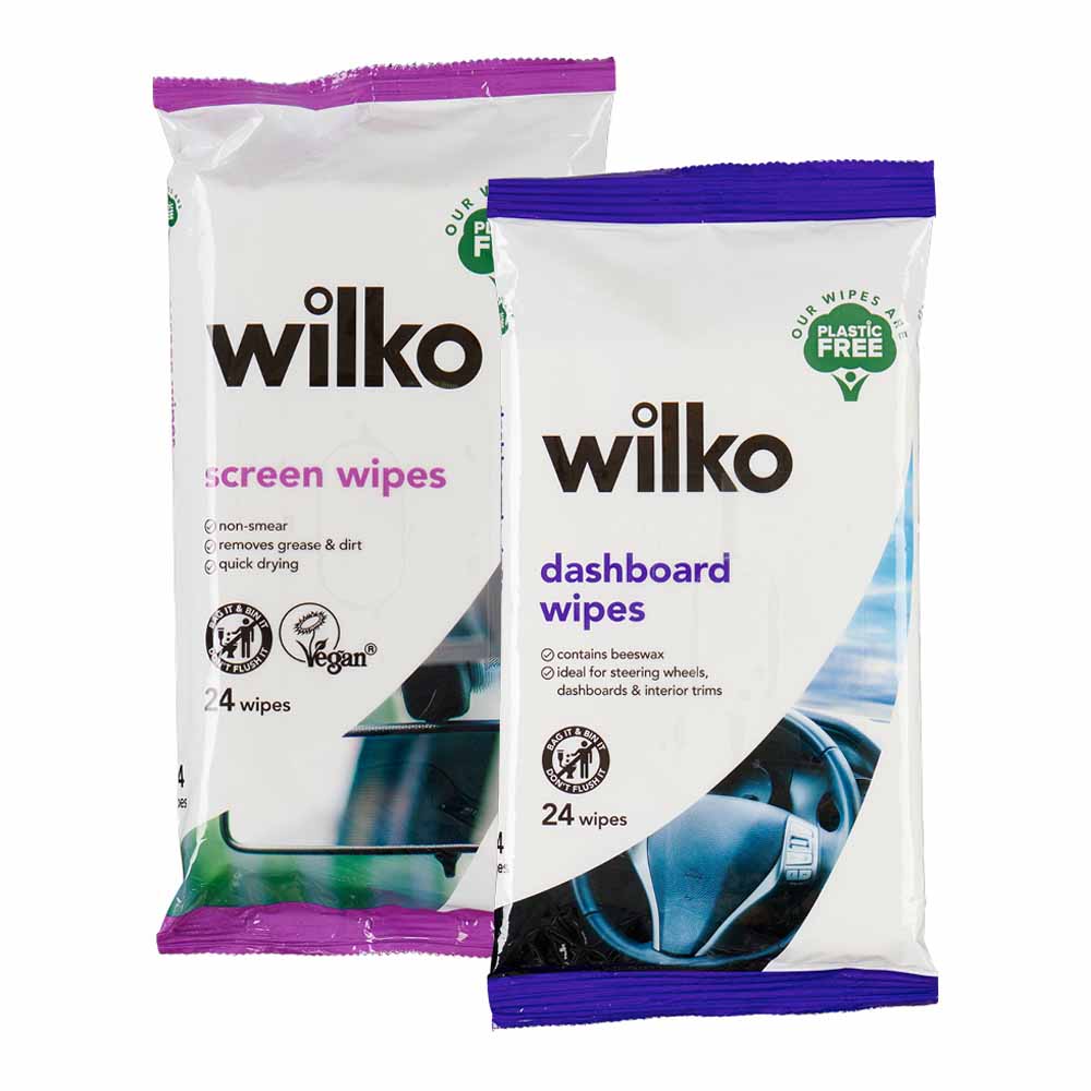 Wilko Plastic Free Car Cleaning Wipes Bundle Wilko