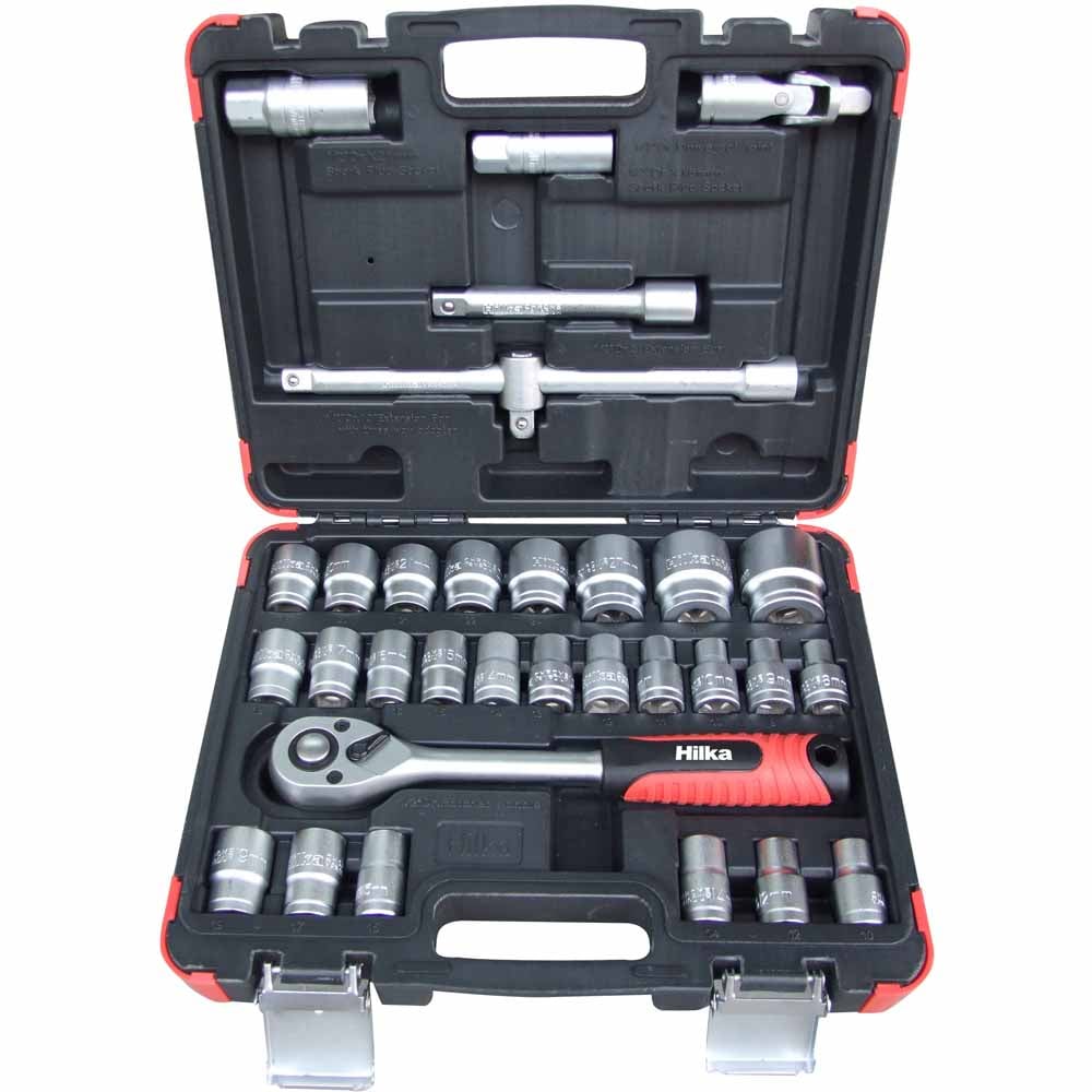 Hilka 32 Piece Metric Socket Set with Drive Image