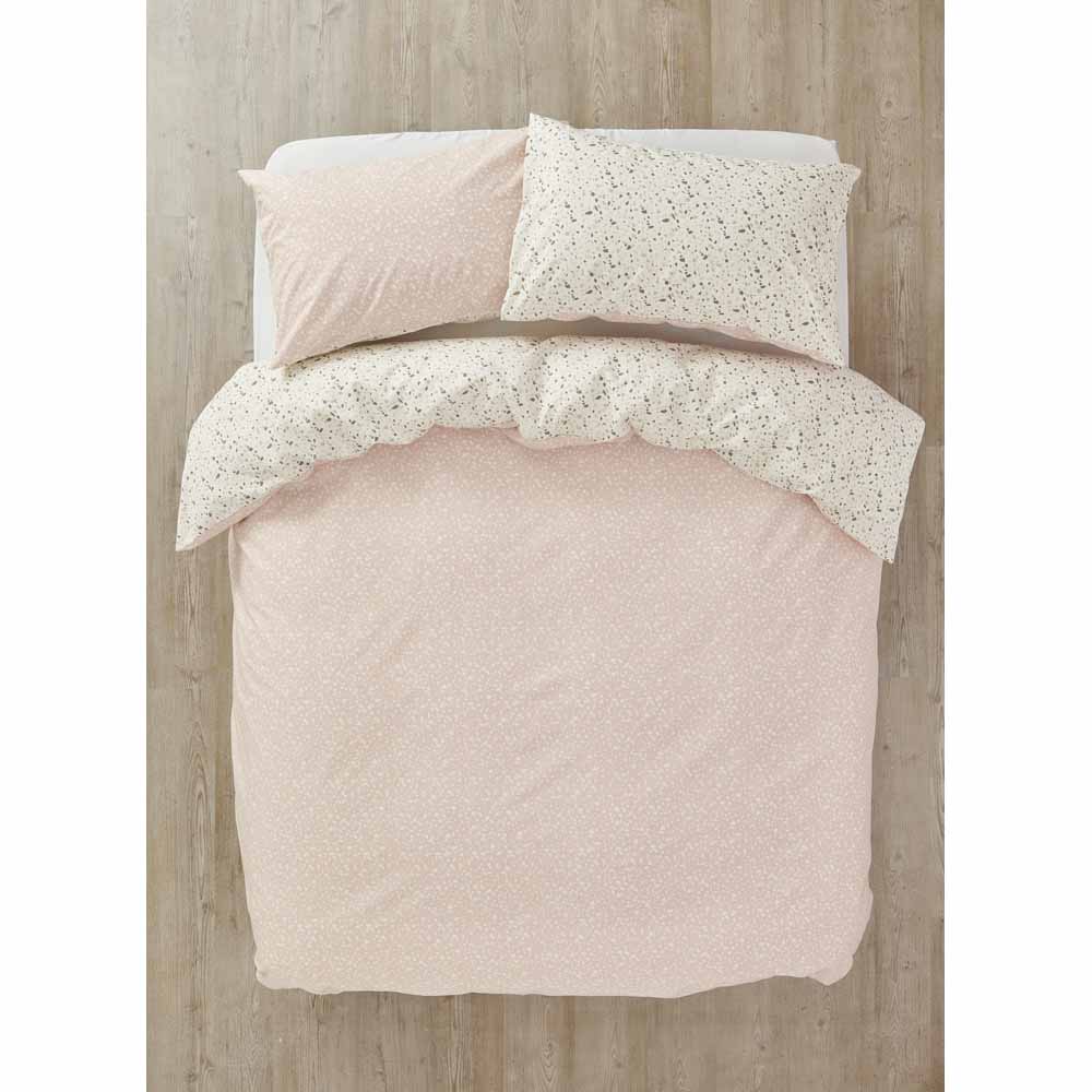 Wilko Pink Terrazzo Duvet Set King Size Wilko
