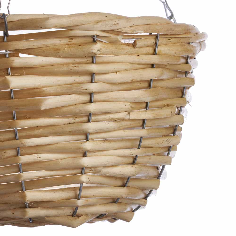 Wilko 30cm Wicker Hanging Basket Image 2