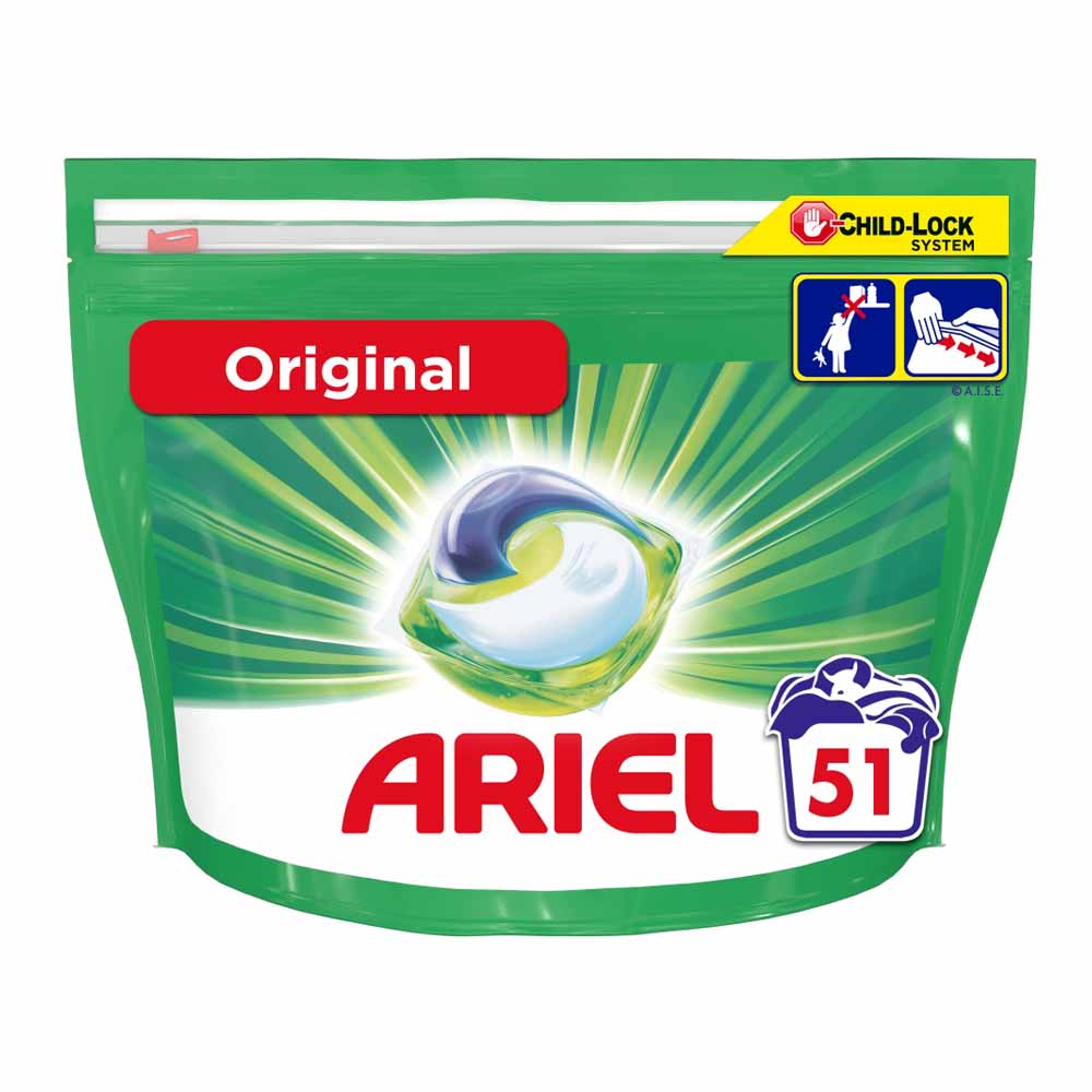 Ariel Original Allin1 Pods Washing Liquid Capsules 51 Washes Wilko