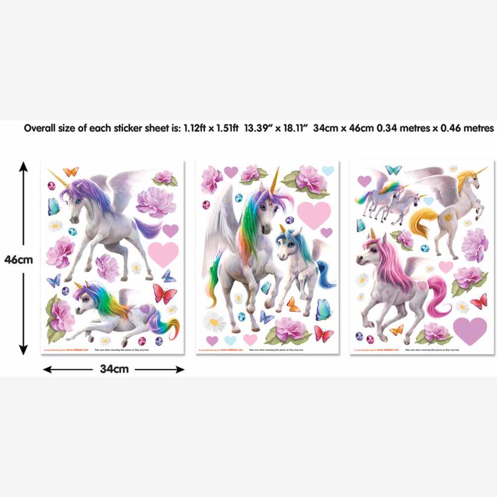 Walltastic Magical Unicorn Wall Stickers 71 Pack Wilko